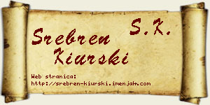 Srebren Kiurski vizit kartica